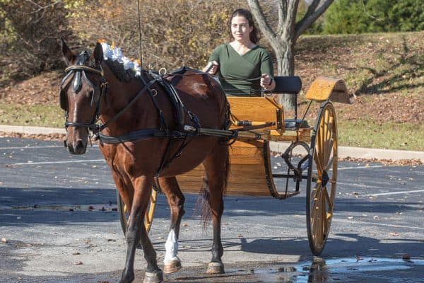 (warming up to take the bride & groom to their car!) Fall 2020